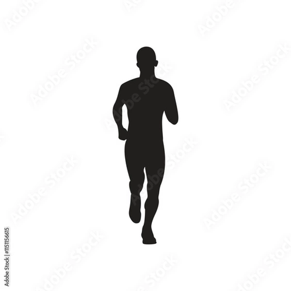 Fototapeta A Runner silhouette sprinter runner