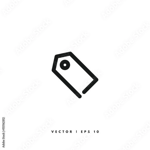 Fototapeta Discount Tag Icon. Editable Stroke