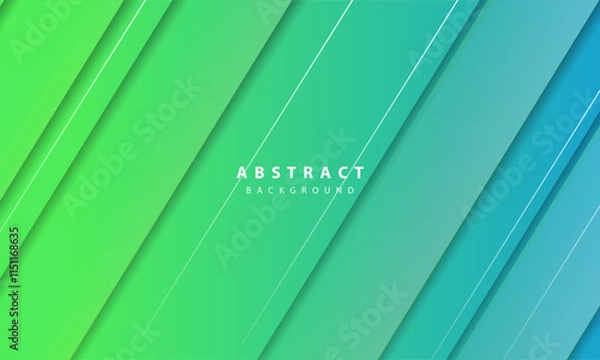 Obraz Abstract Green Geometric Background Vector