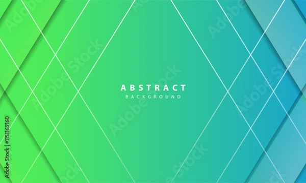 Obraz Abstract Green Geometric Background Vector