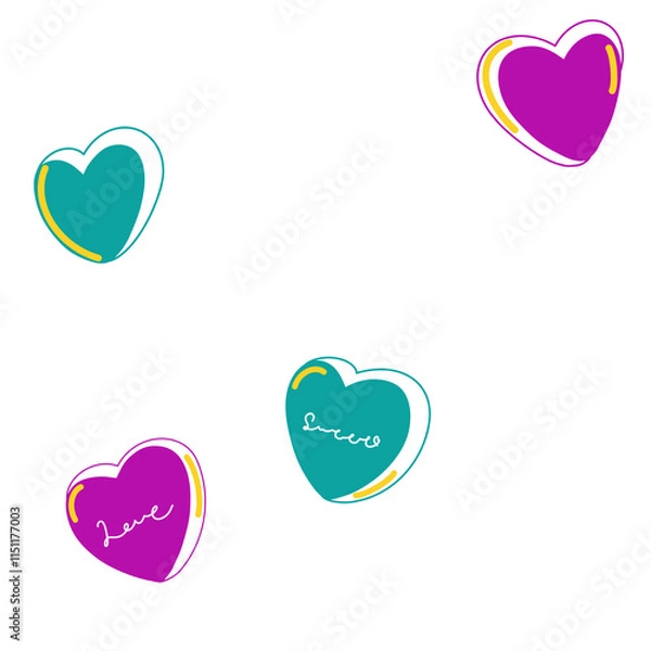 Obraz ハート柄の背景