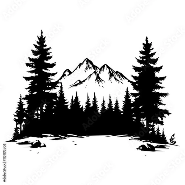 Obraz winter landscape with trees