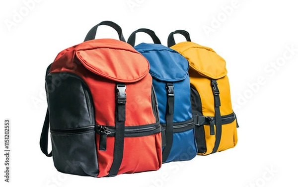Obraz Backpacks for School isolated on transparent Background