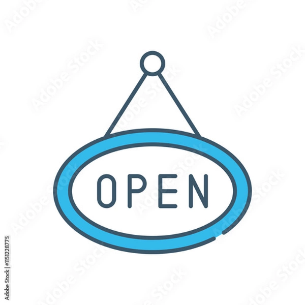 Fototapeta Open Sign vector icon