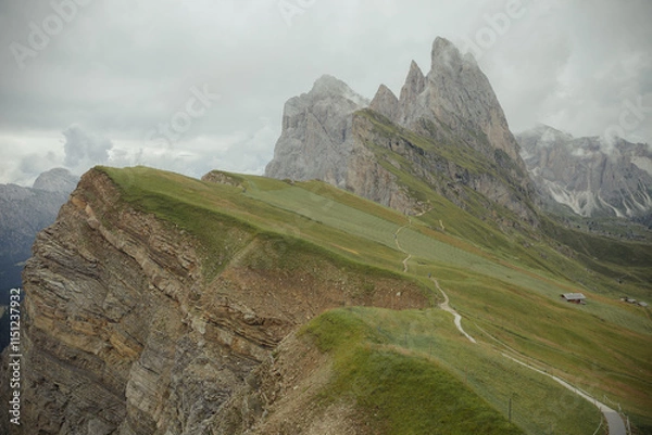 Obraz view of the Seceda area in the Italian Dolomites