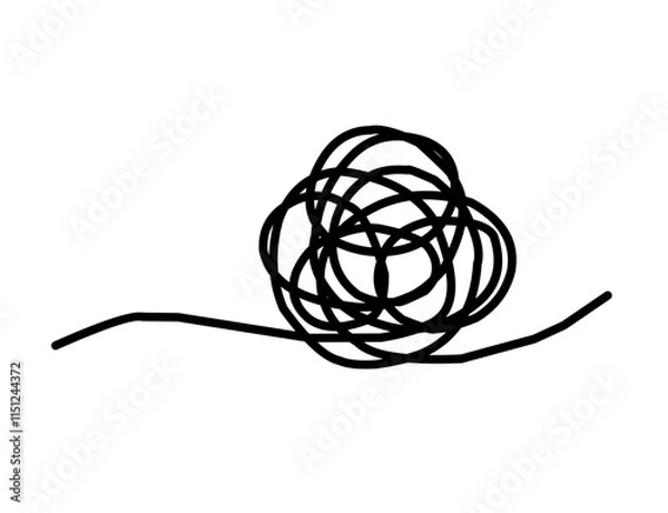Obraz tangled thread icon vector on white background