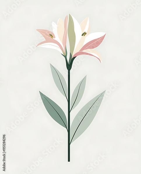 Obraz A beautiful vector art illustration of Alstroemerias flowers, showcasing their elegant petals and vibrant colors. Created with generative AI.