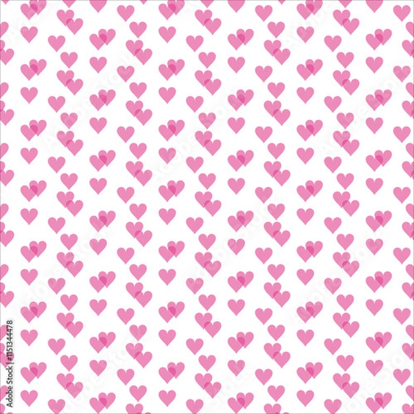 Fototapeta seamless pattern with pink hearts