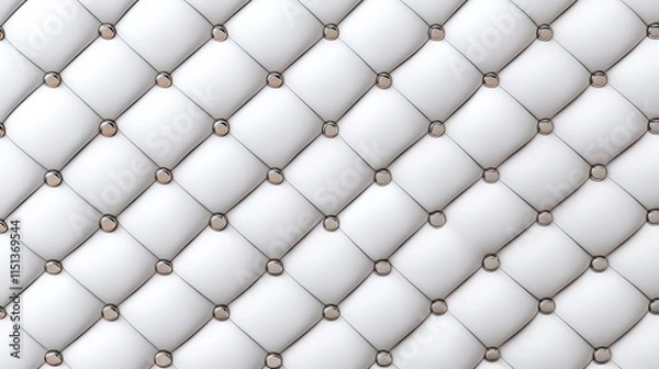 Fototapeta White Leather Upholstery Texture Background - Luxury textures