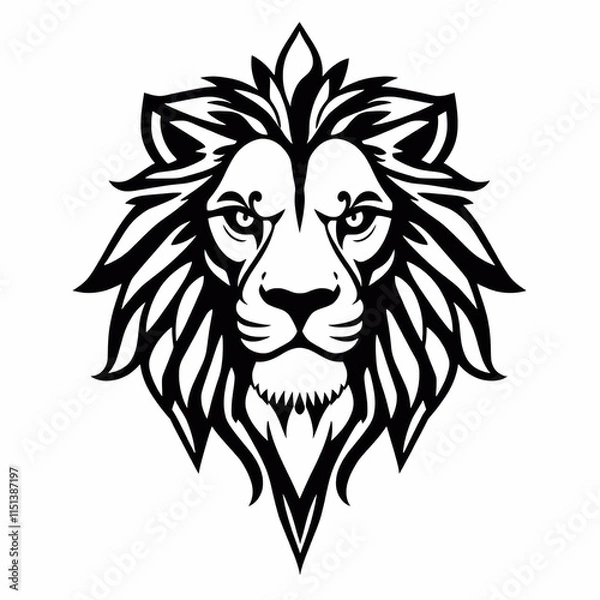 Fototapeta lion logo shape design 