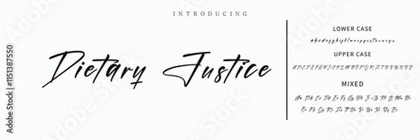 Fototapeta signature Font Calligraphy Logotype Script Brush Font Type Font lettering handwritten