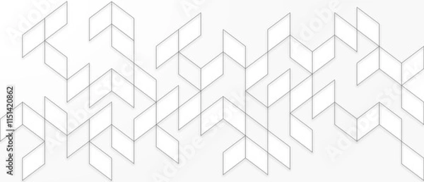 Fototapeta Abstract geometric technological flyer, brochure