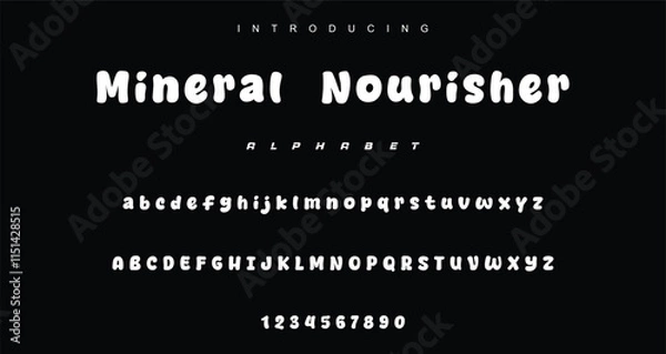Fototapeta Cartoon alphabet, fat graffiti letters, juicy fun font for vibrant nursery logos, playful school headlines, lush Caribbean typography, round kiddie typographic design. Vector typeset