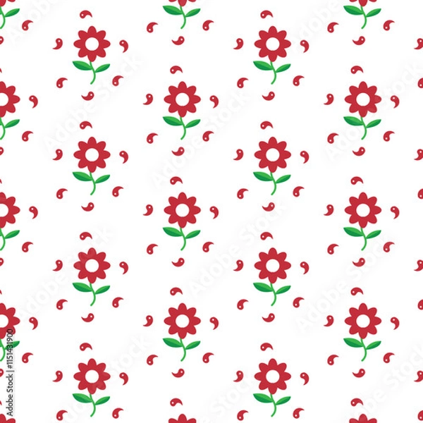 Fototapeta seamless pattern with flowers