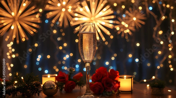 Obraz christmas tree with lights