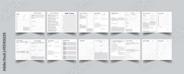 Obraz Kdp Interior design bundle ,daily planner, journal, sheets, template.