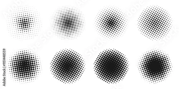 Obraz Dots Gradient Halftone. Halftone Dots Background. Abstract Seamless Dots Pattern