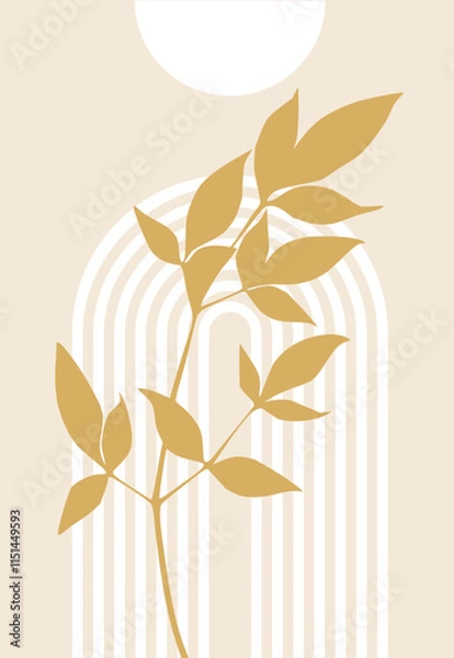 Fototapeta Abstract geometric boho pattern. Vector Illustration.