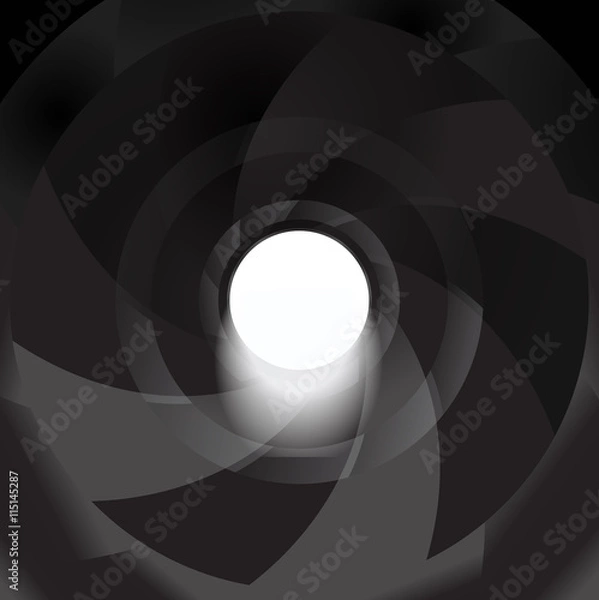Obraz gun barrel inside vector background illustration hole
