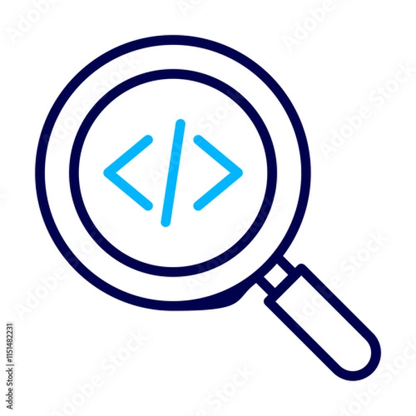 Fototapeta Atom Search Outline Color icon