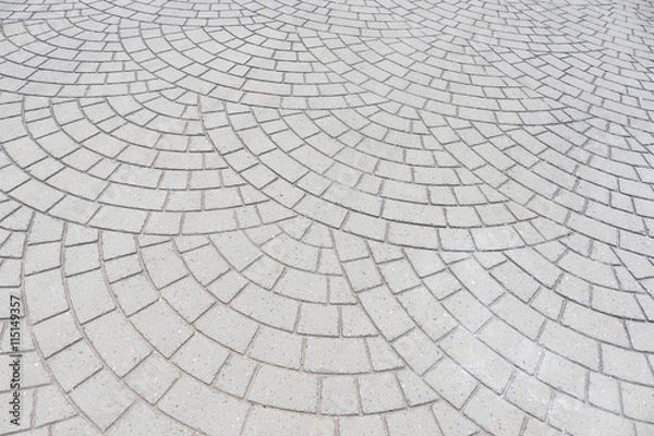 Fototapeta インフラ　大規模分譲住宅街の道路　インターロッキング　路面　滑り止め　排水性