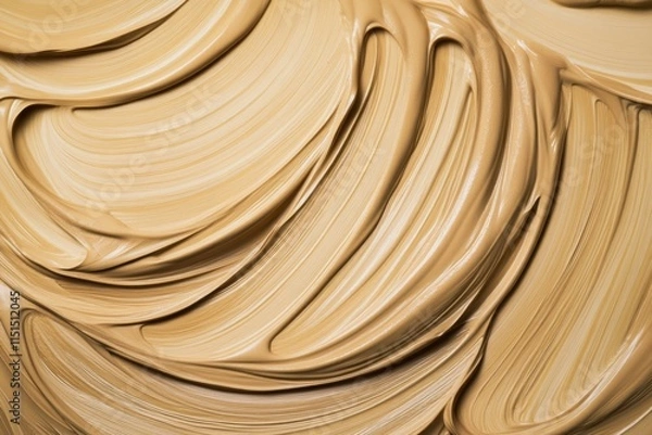 Fototapeta Minimalistic Creamy Texture Foundation Swirls for Design and Beauty Concepts