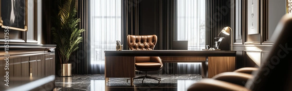 Fototapeta Stylish Office with a Luxurious Atmosphere - Perfect Blend of Elegance and Functionality