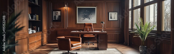 Fototapeta Stylish Office with a Luxurious Atmosphere - Perfect Blend of Elegance and Functionality