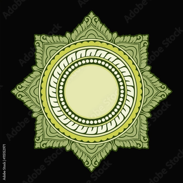 Obraz Vector vintage border frame engraving with retro ornament Vector