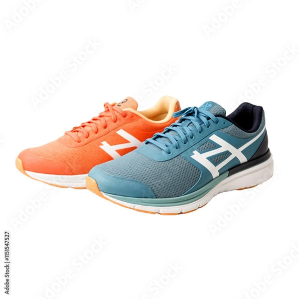 Fototapeta Athletic Running Trainers Shoes Mockup (PNG) with Transparent Background