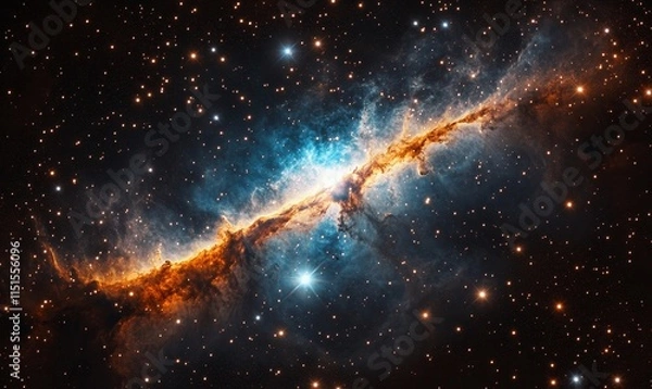 Fototapeta Cosmic universe captured in abstract celestial compositions. Generative AI