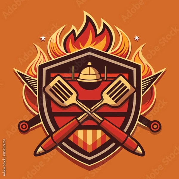 Fototapeta shield with sword and shield