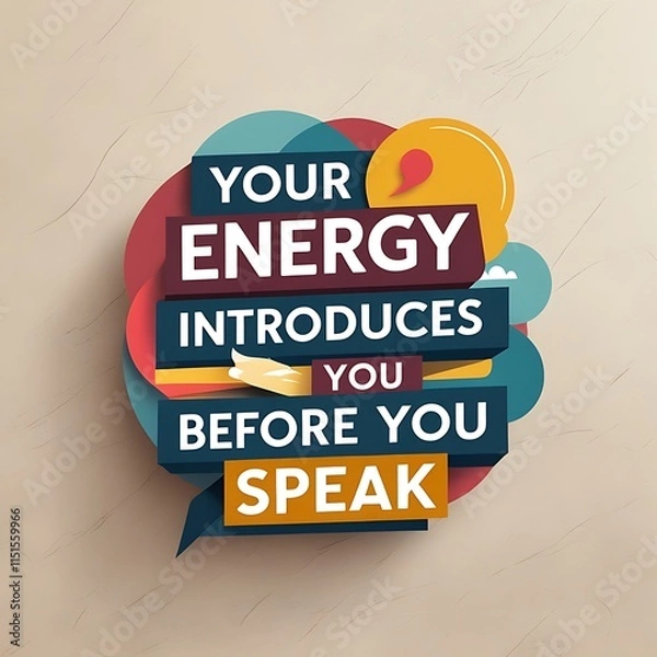 Obraz Your Energy Introduces You Before You Speak