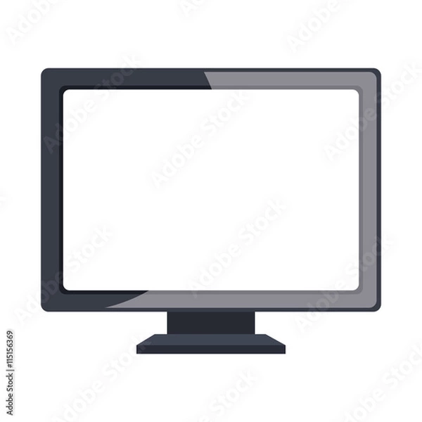 Obraz Television icon in black and white,Technology and smart electronic device theme design.