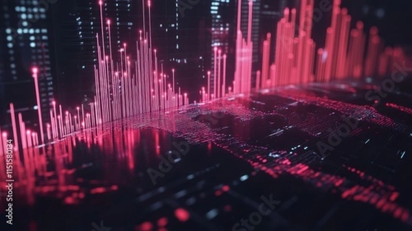 Fototapeta The Digital Gold Rush: A Visual Representation of Cryptocurrency Investment