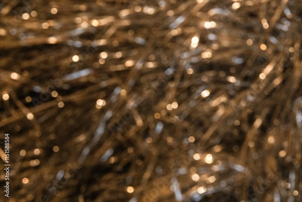 Obraz Festive golden bokeh background