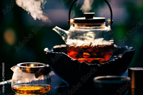 Fototapeta Tea in darkness