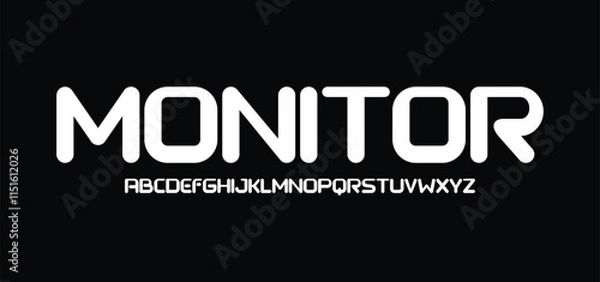 Fototapeta Modern Bold Font with Ligature. Typography urban style alphabet fonts for fashion, sport, technology, digital, movie, logo design, vector illustration
