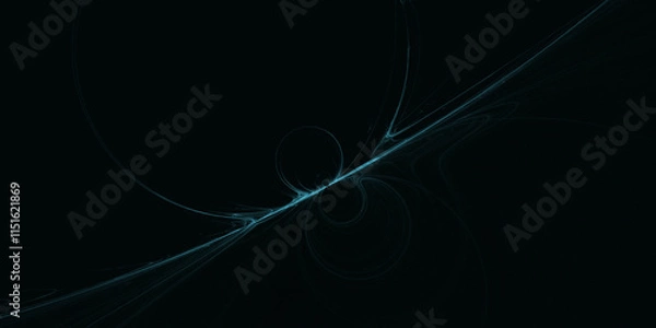 Fototapeta the black background with an abstract pattern resembles a spiral galaxy with twisting lights