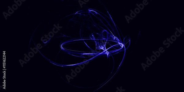 Fototapeta the black background with an abstract pattern resembles a spiral galaxy with twisting lights