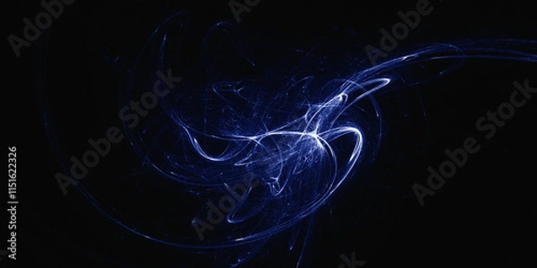 Fototapeta the black background with an abstract pattern resembles a spiral galaxy with twisting lights