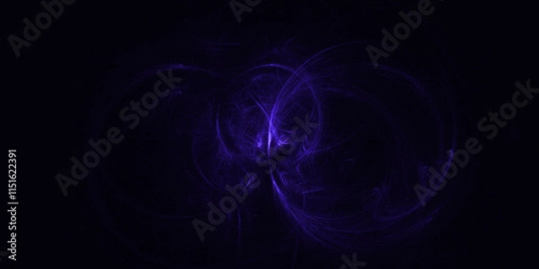 Fototapeta the black background with an abstract pattern resembles a spiral galaxy with twisting lights