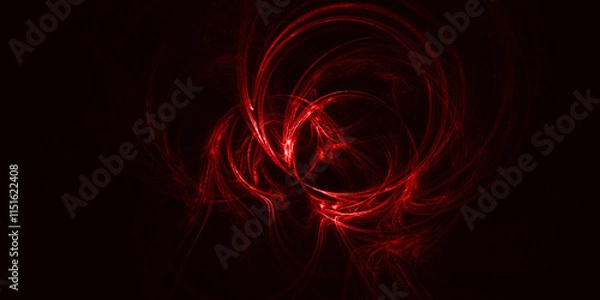 Fototapeta the black background with an abstract pattern resembles a spiral galaxy with twisting lights