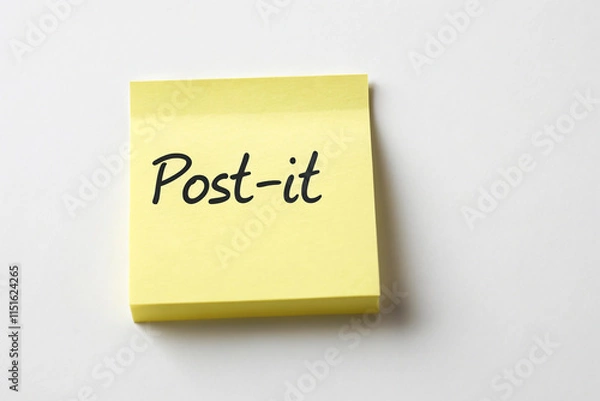 Fototapeta Photo of a Post-It a over white background