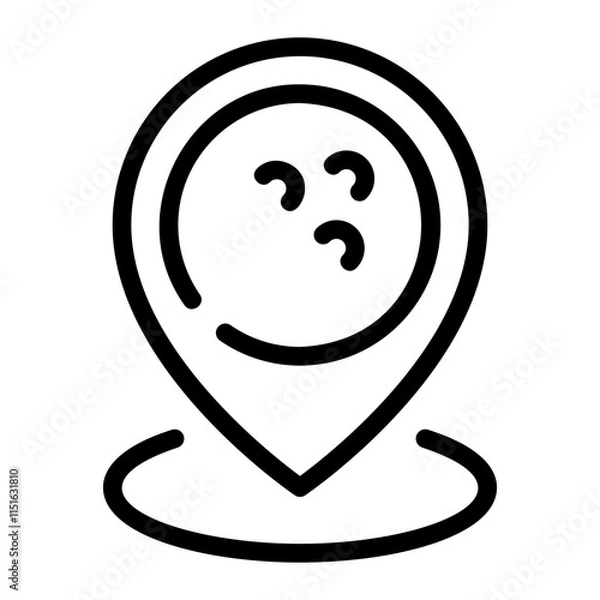 Obraz golf location line icon