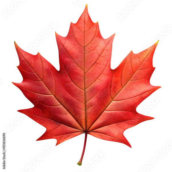 Fototapeta maple leaf isolated on white background