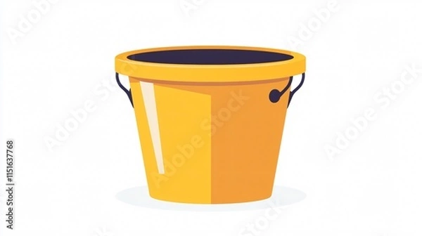 Fototapeta Bucket Icon Vector Isolated 2D Flat Design for Creative Projects