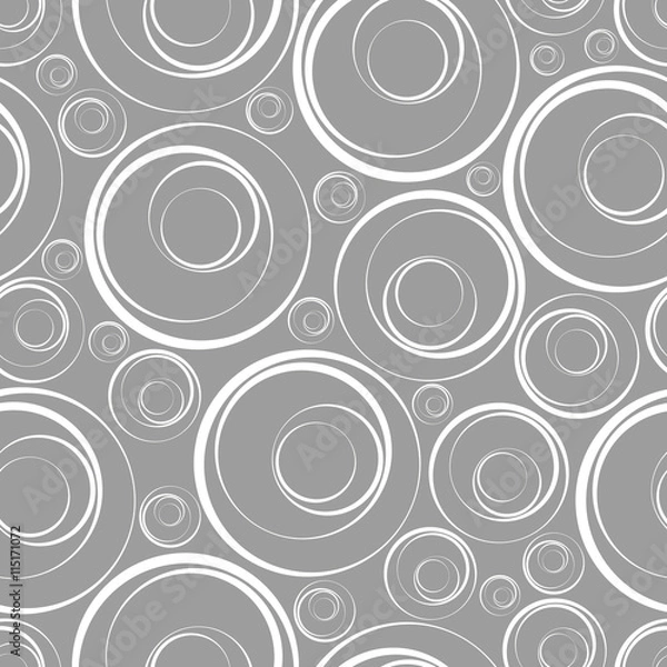 Obraz Seamless background. Rings of different sizes on a dark background.