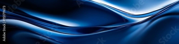 Fototapeta Glossy sapphire blue surface with subtle metallic reflections for a sleek finish.
