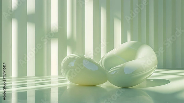 Obraz Graceful Green Glass Waves